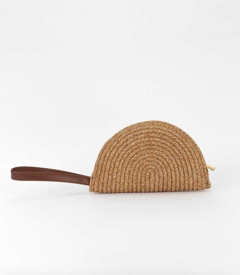 Clutchy Camel Wicker Hand-Bag