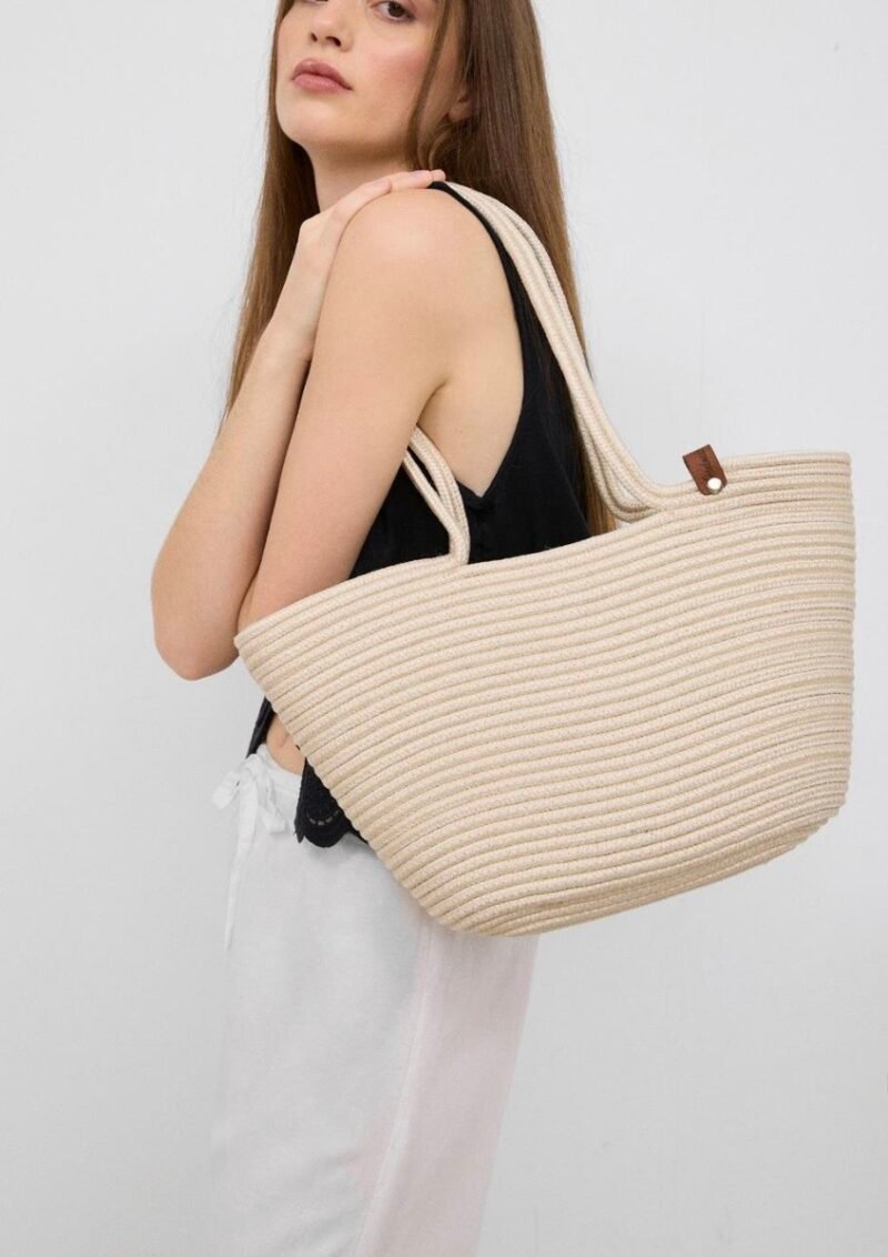 Dorena White Handmade Bech Bag