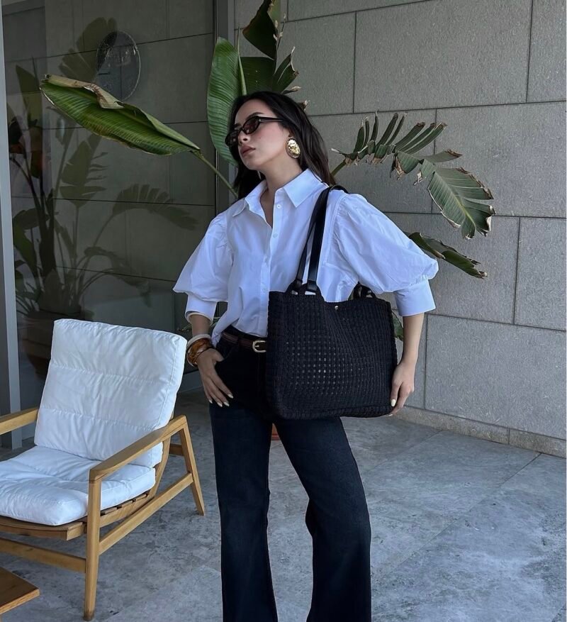 Fabri Black Beach Bag