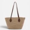 Viola Camel Wicker Bag