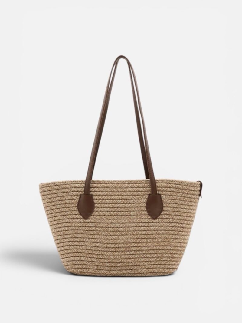 Viola Camel Wicker Bag