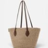 Viola Camel Wicker Bag