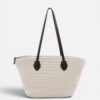 Viola White Wicker Bag