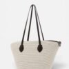 Viola White Wicker Bag