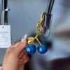 Large Blue Cherry Charm