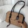 Sunny Brown Wicker Bag + Charm
