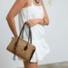 Sunny Brown Wicker Bag + Charm