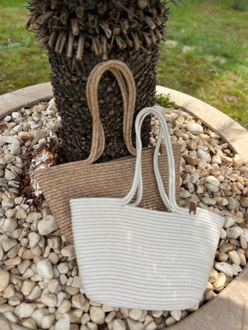 Dorena White Handmade Bech Bag