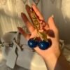Large Blue Cherry Charm