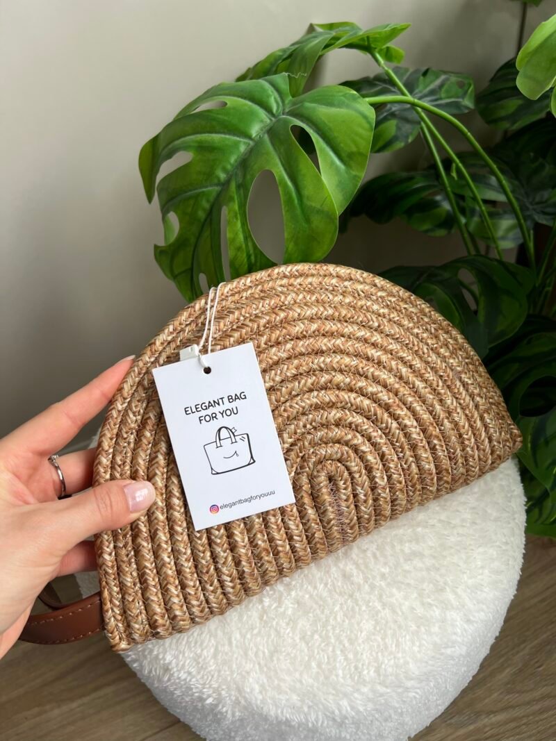 Clutchy Camel Wicker Hand-Bag