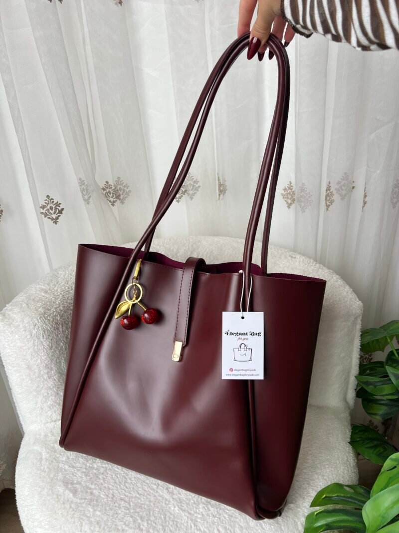 Amber Burgundy Bag + Purse