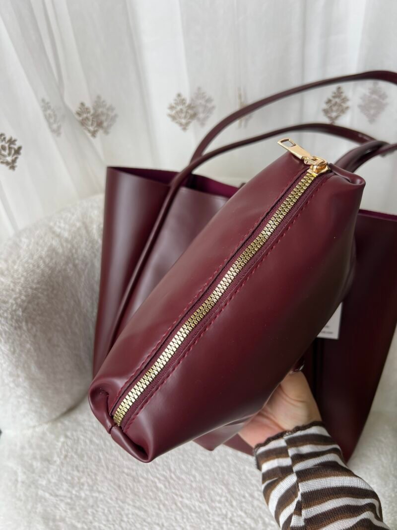 Amber Burgundy Bag + Purse