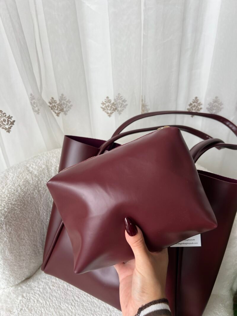 Amber Burgundy Bag + Purse