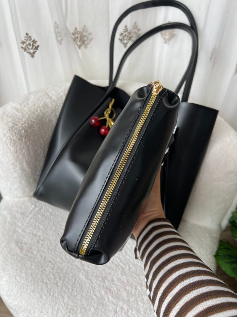 Amber Black Bag + Purse
