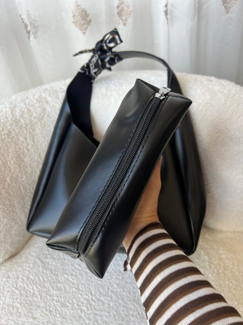 Sandy Black Bag + Purse + Foulard