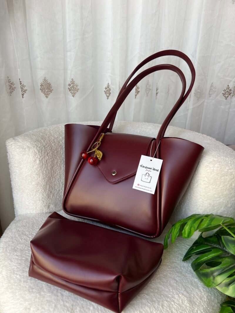 Petre Burgundy Bag + Purse
